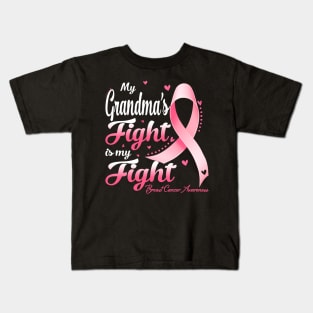 My Grandma's Fight Is My Fight Breast Cancer Awareness Kids T-Shirt